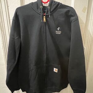 Carhartt Rain Defender~Full Zip~Hooded Sweatshirt~Men’s sz M~Loose Fit~Black